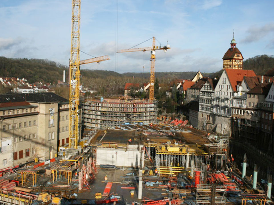 Kocherquartier Schwaebisch Hall Volkmar Krause Ansicht Kran