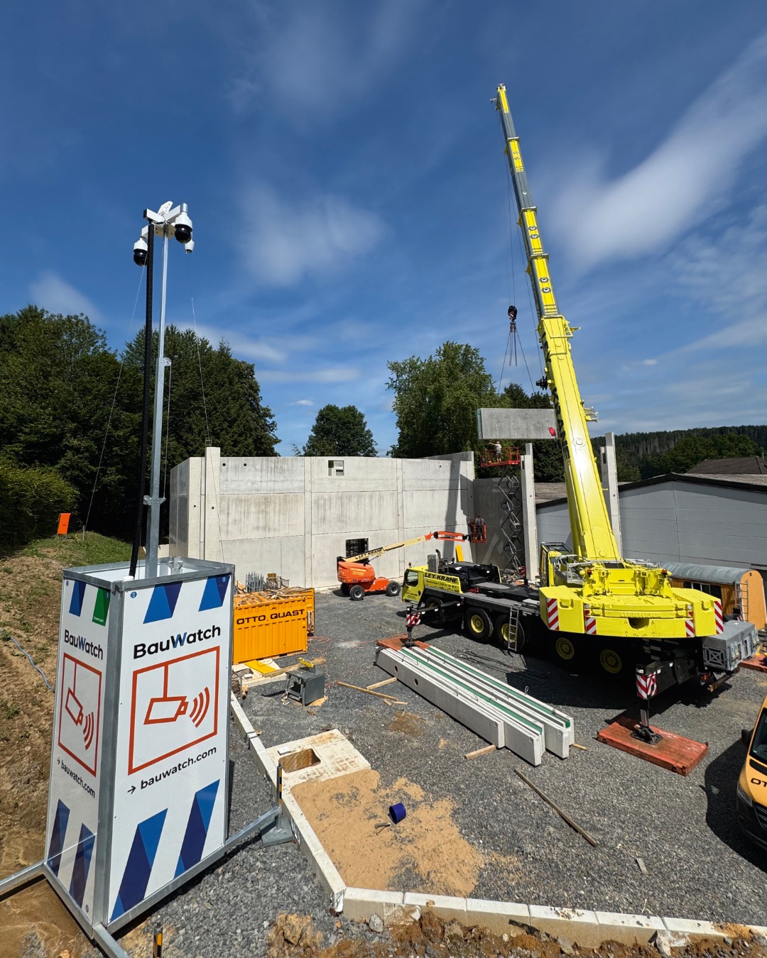 Neubau Lagerhalle AKAH Baustellenarbeiten BauWatch