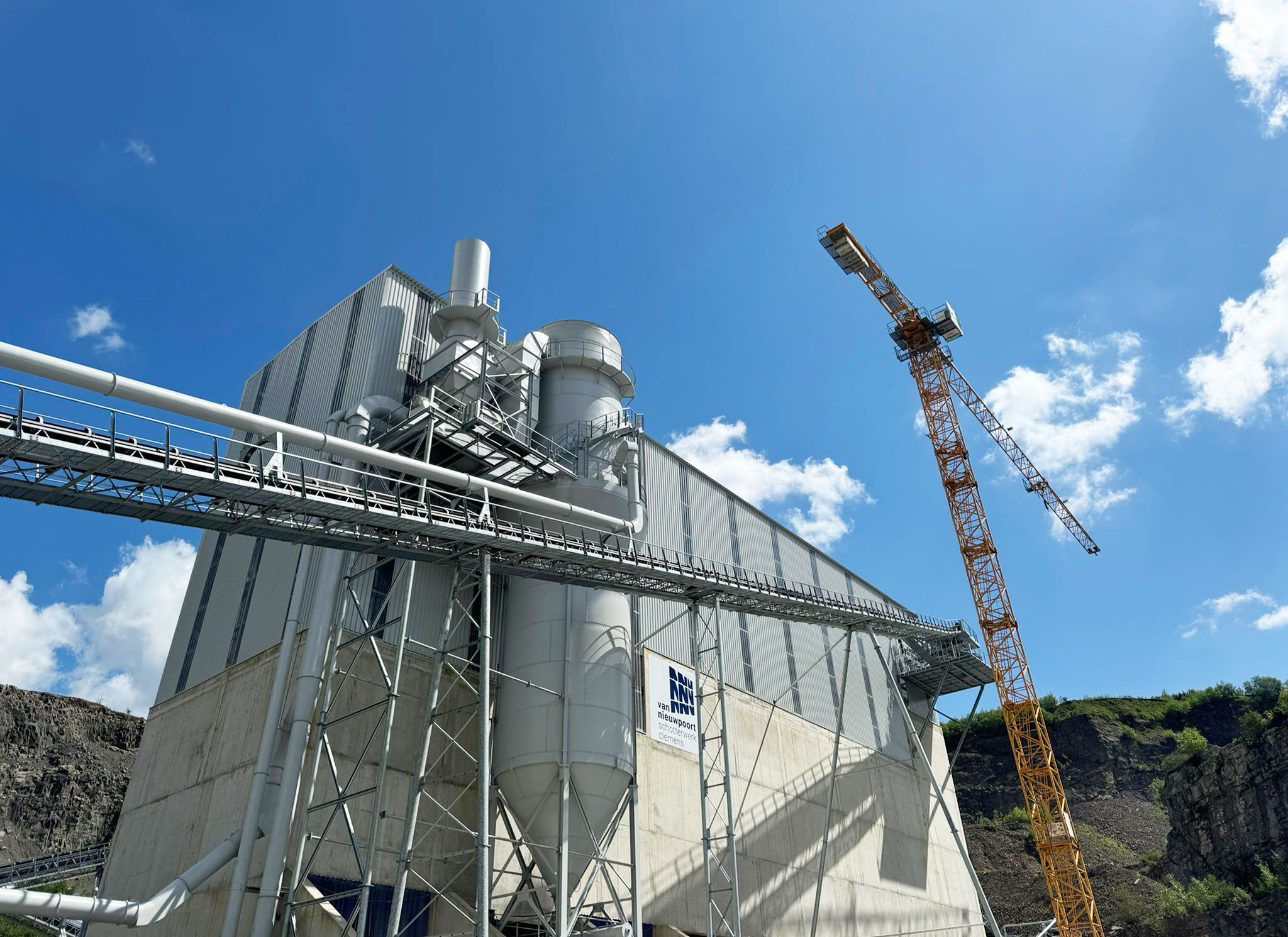 Ansicht Vogelperspektive einer Steinbrecheranlage Clemens Schotterwerk Volkmar_Krause